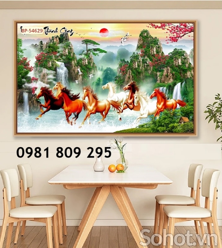 Tranh gạch mã đáo , ngựa phong thủy