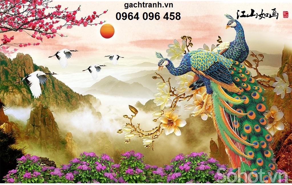 Tranh gạch 3d trang trí phòng khách đẹp - CXZ4