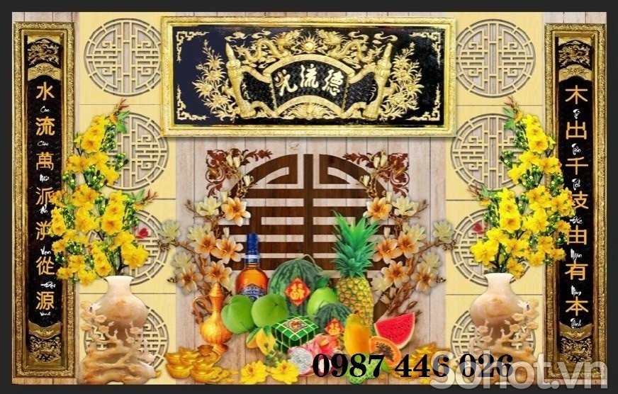 Tranh phòng thờ, gạch tranh ốp tường