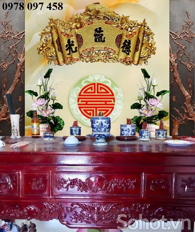 Tranh gạch men phòng thờ