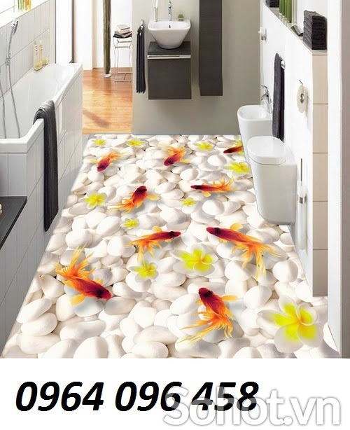 Tranh gạch 3d lát sàn phòng khách đẹp - CN955