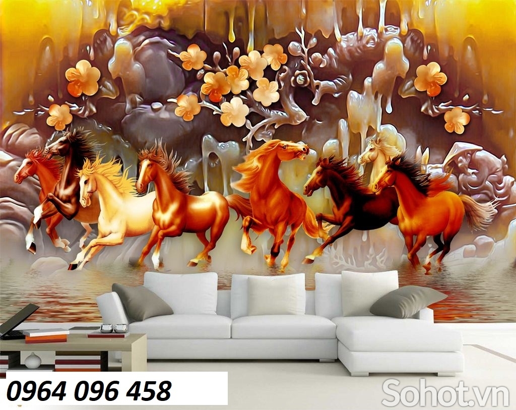 Tranh gạch 3d mã đáo thành công - LK84