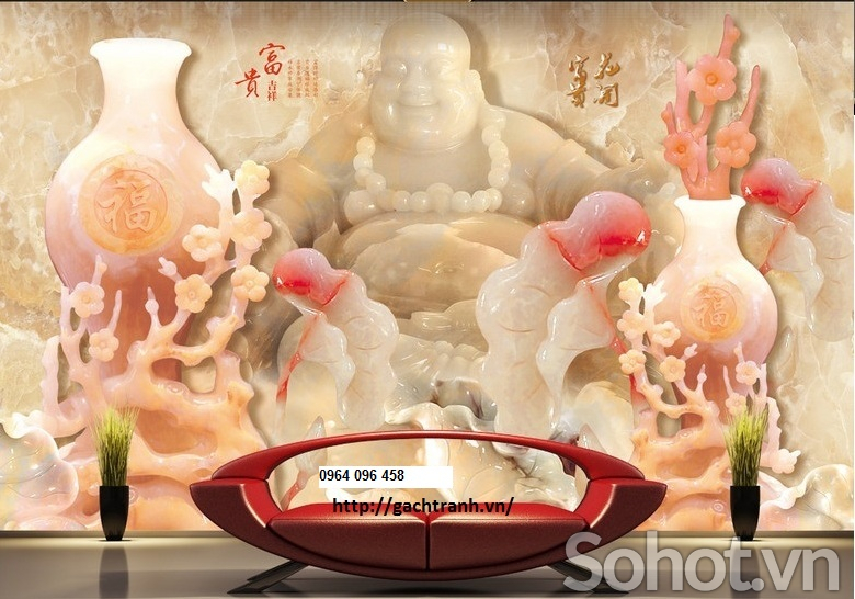 gạch tranh phật di lặc 3d