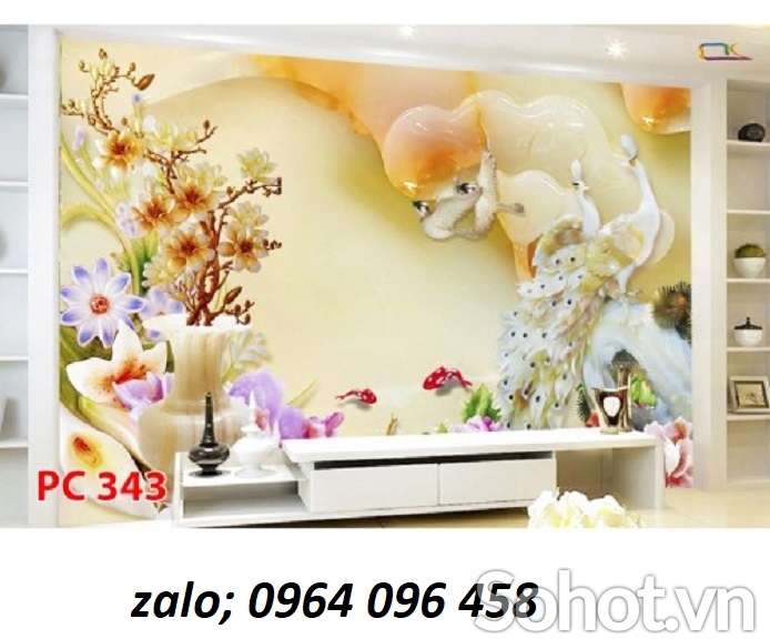 Gạch tranh 3d phong thủy phòng khách - DCV33
