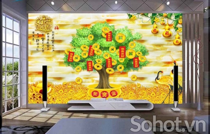 Tranh gạch 3d trang trí phòng khách - CCX22