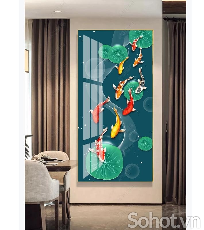 Tranh 3D- Tranh gạch cá chép