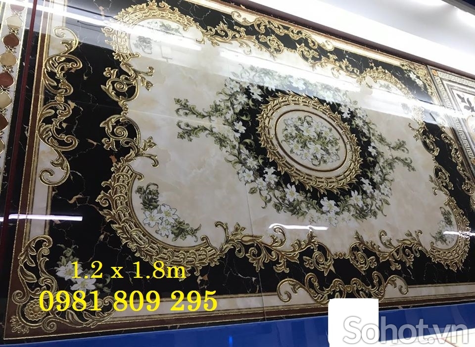 Thảm gạch trang trí nền phòng khách