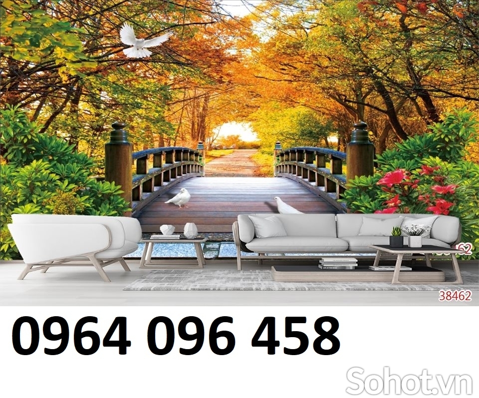 Tranh rừng cây 3d - tranh gạch 3d từng cây - MCX22