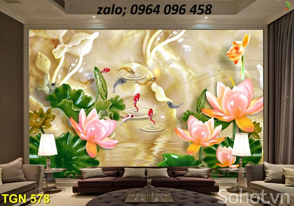 Tranh ngọc 3d - tranh gạch 3d ngọc - 71QP