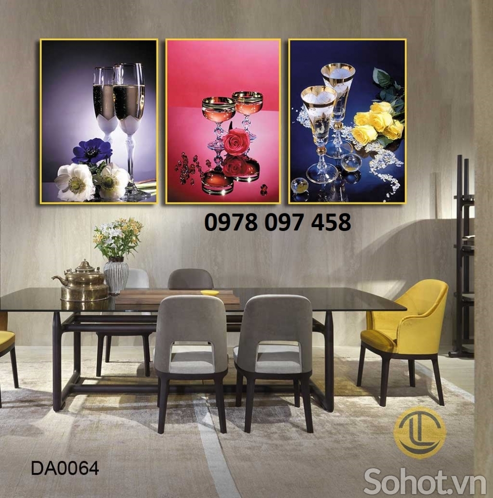 Gạch tranh 3D ốp phòng ăn