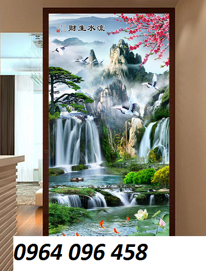 Tranh gạch 3d phong cảnh khổ đứng - DCVV85