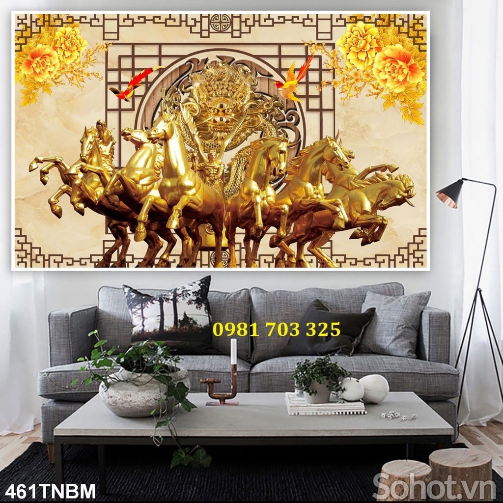 Tranh ngựa ốp tường, gạch tranh