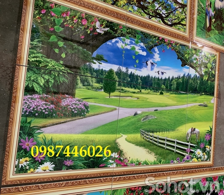 Gạch tranh phong cảnh 3d ốp tường HP82