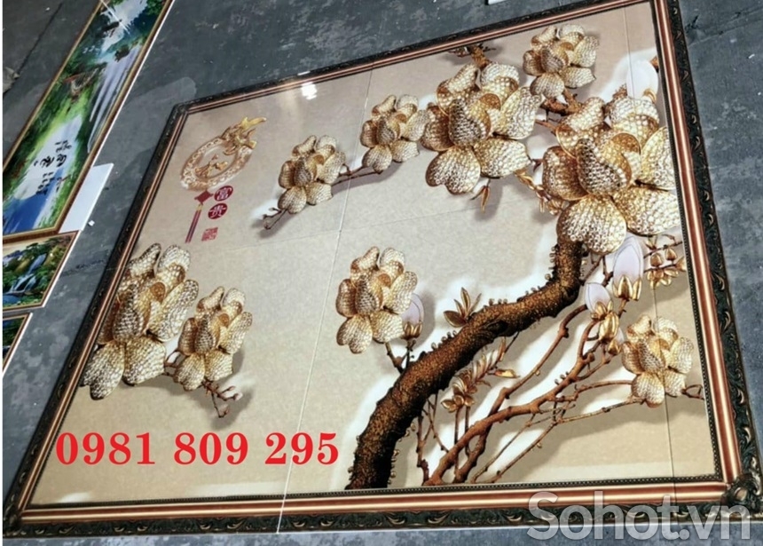 Tranh gạch men , gạch 3d hoa ngọc