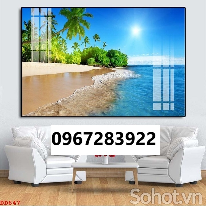 Gạch tranh 3d cảnh biển xanh