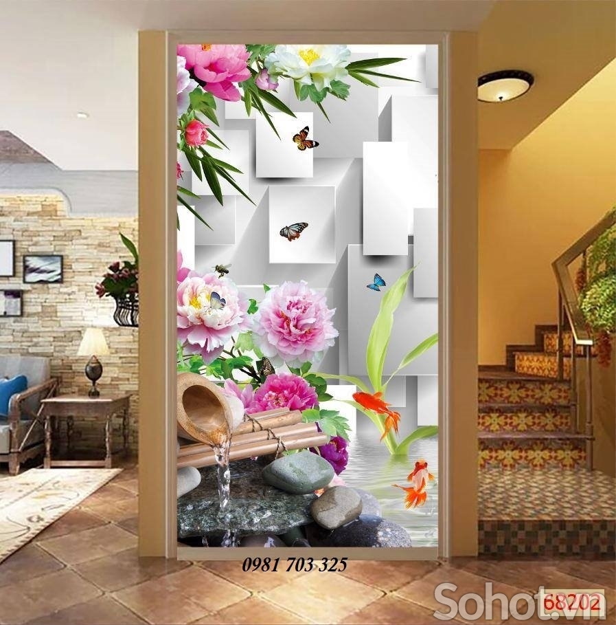 Tranh gạch khổ đứng ốp tường