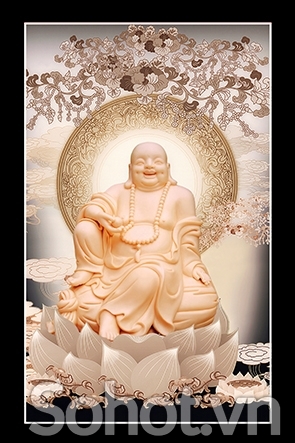 Tranh gạch 3d ốp tường phật di lặc - MXVC42