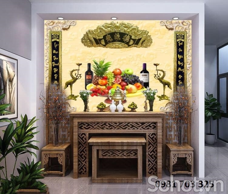 Gạch tranh 3D- tranh phòng thờ