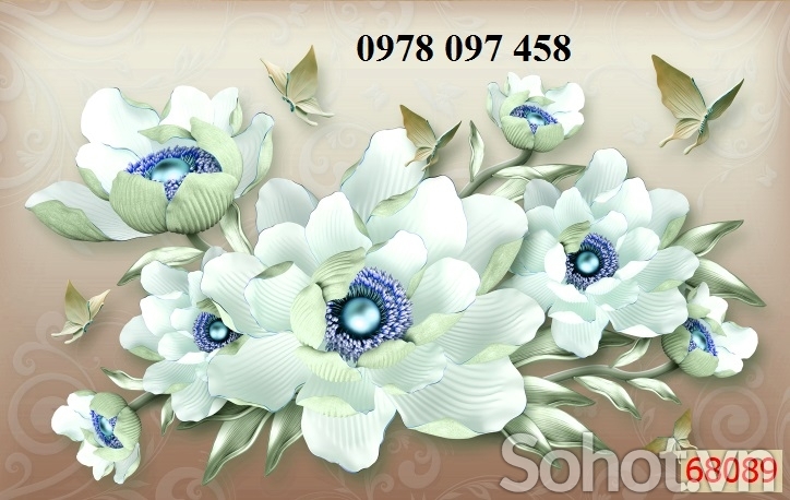 Tranh gạch - tranh hoa 3D
