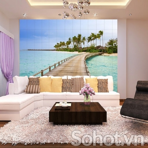 Gạch tranh 3d ốp tường phòng ngủ - 87SP