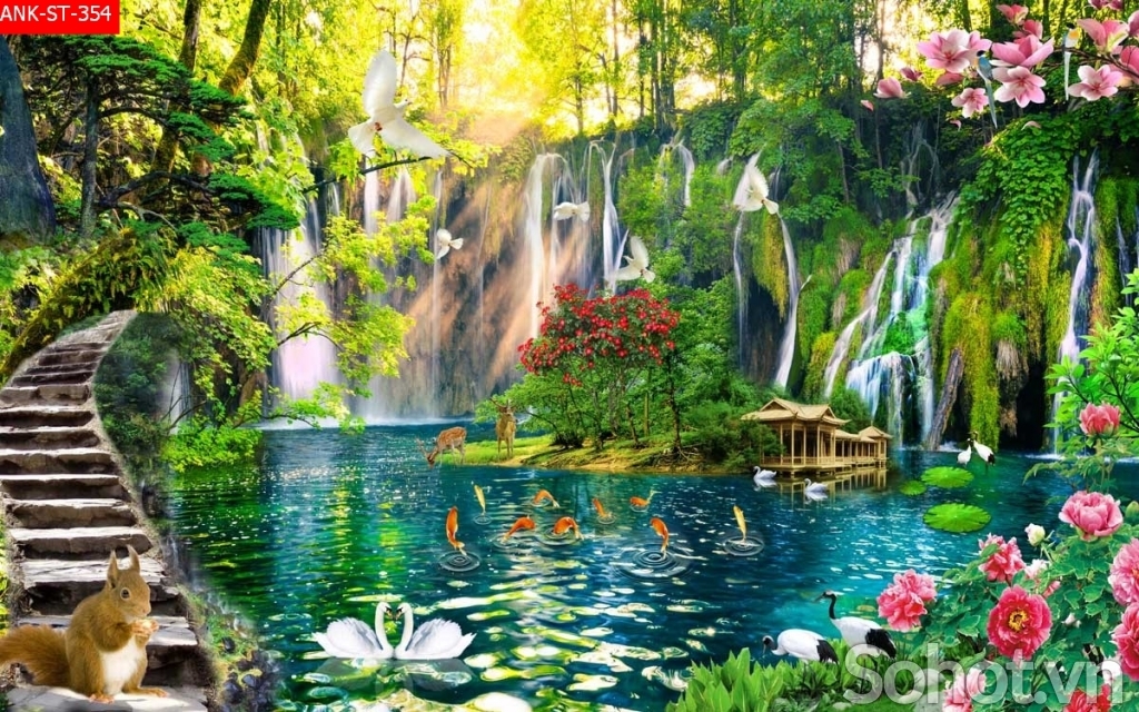 Tranh gạch 3d phong cảnh đồng quê - FCX2