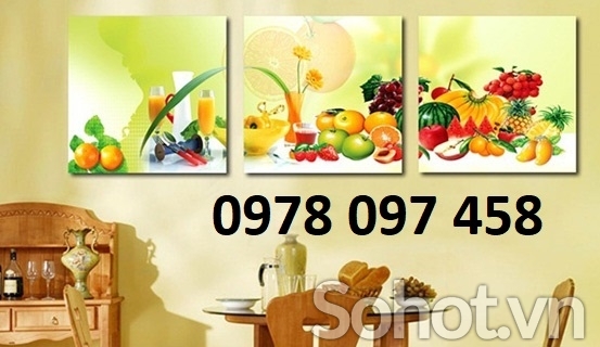 Tranh dán tường phòng ăn