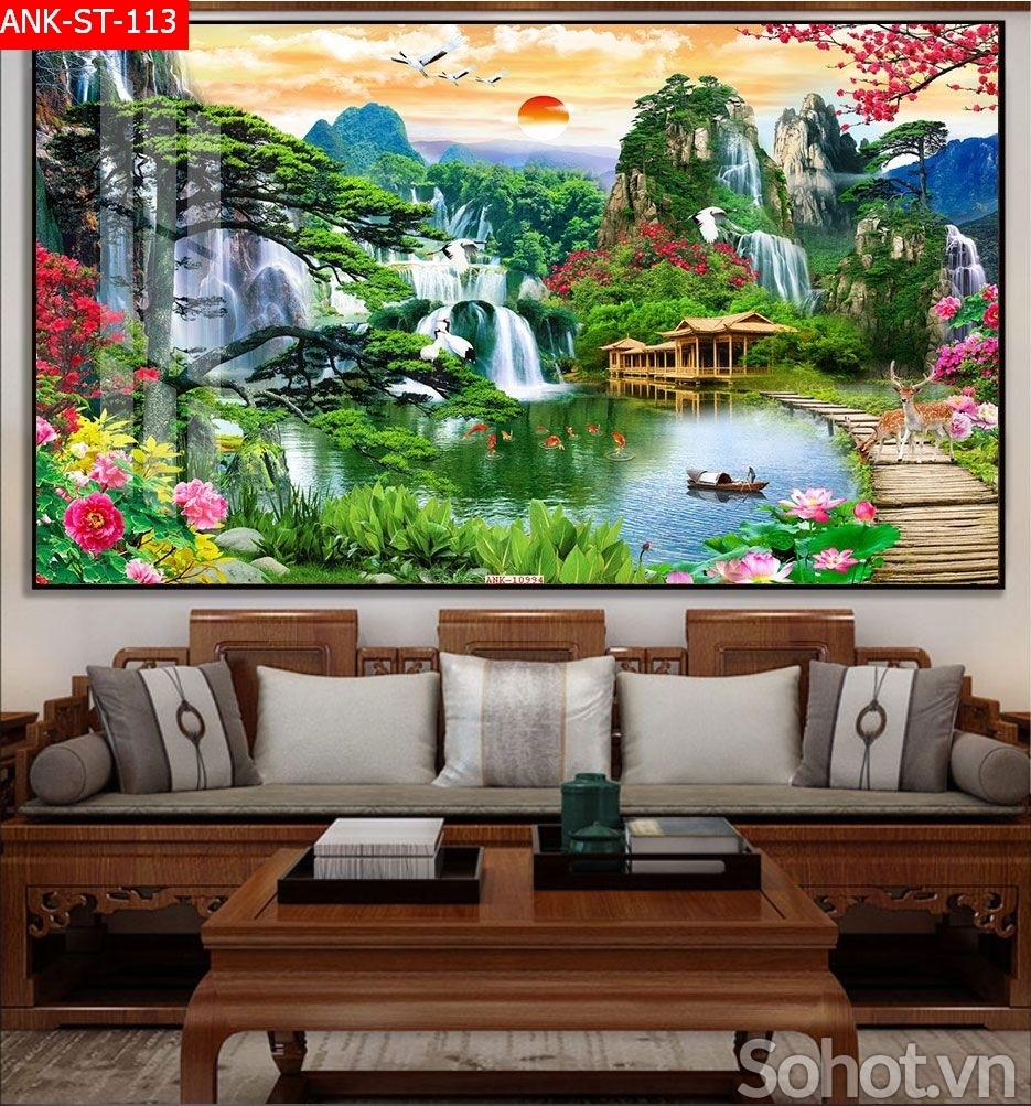 Gạch tranh 3d phong cảnh - DXN63