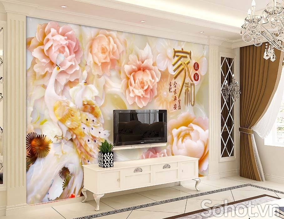 Tranh gạch 3d trang trí phòng khách 123ZP