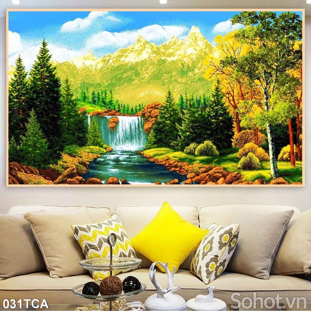 Tranh 3D ốp tường - tranh gạch giả sứ ngọc