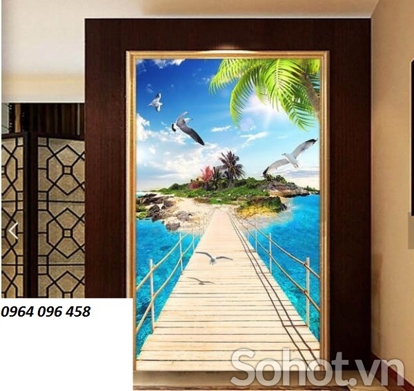 tranh gạch men 3d cảnh biển - CBB64