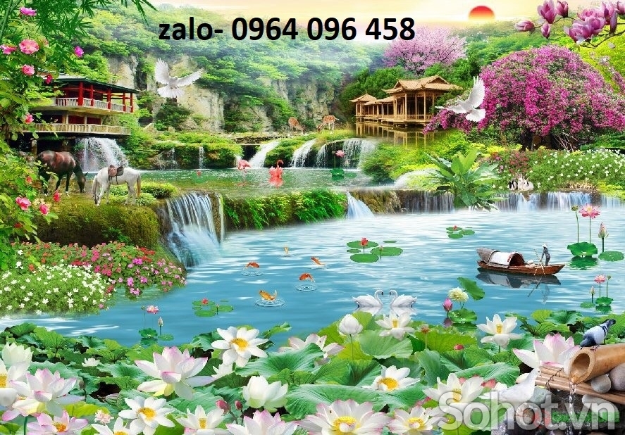 Tranh gạch phong cảnh đồng quê 3d - 8000CV