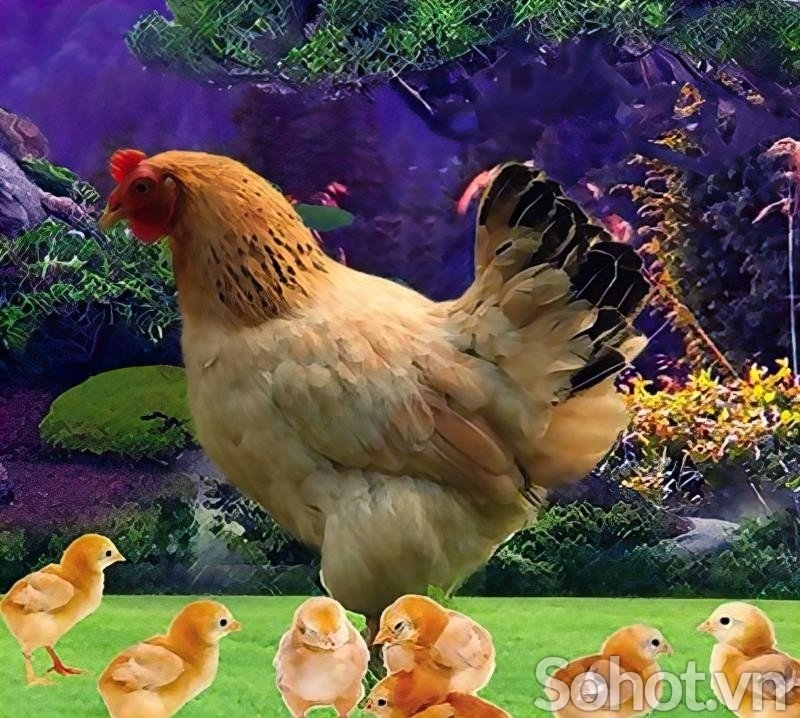 Tranh con gà - tranh gạch 3d con gà - KCV5