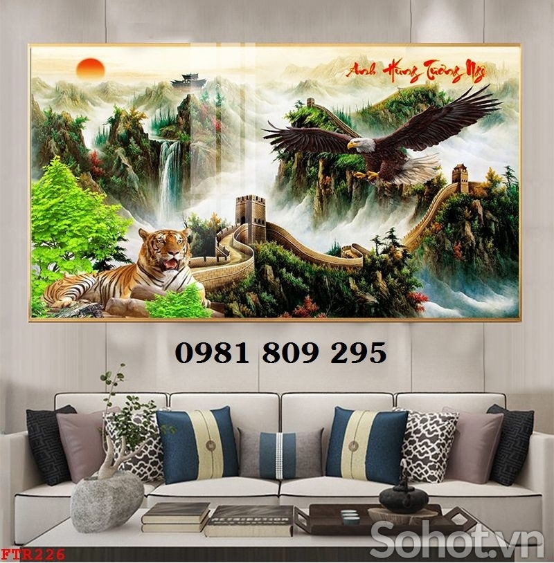 Tranh hổ , gạch tranh hổ 3d ốp tường