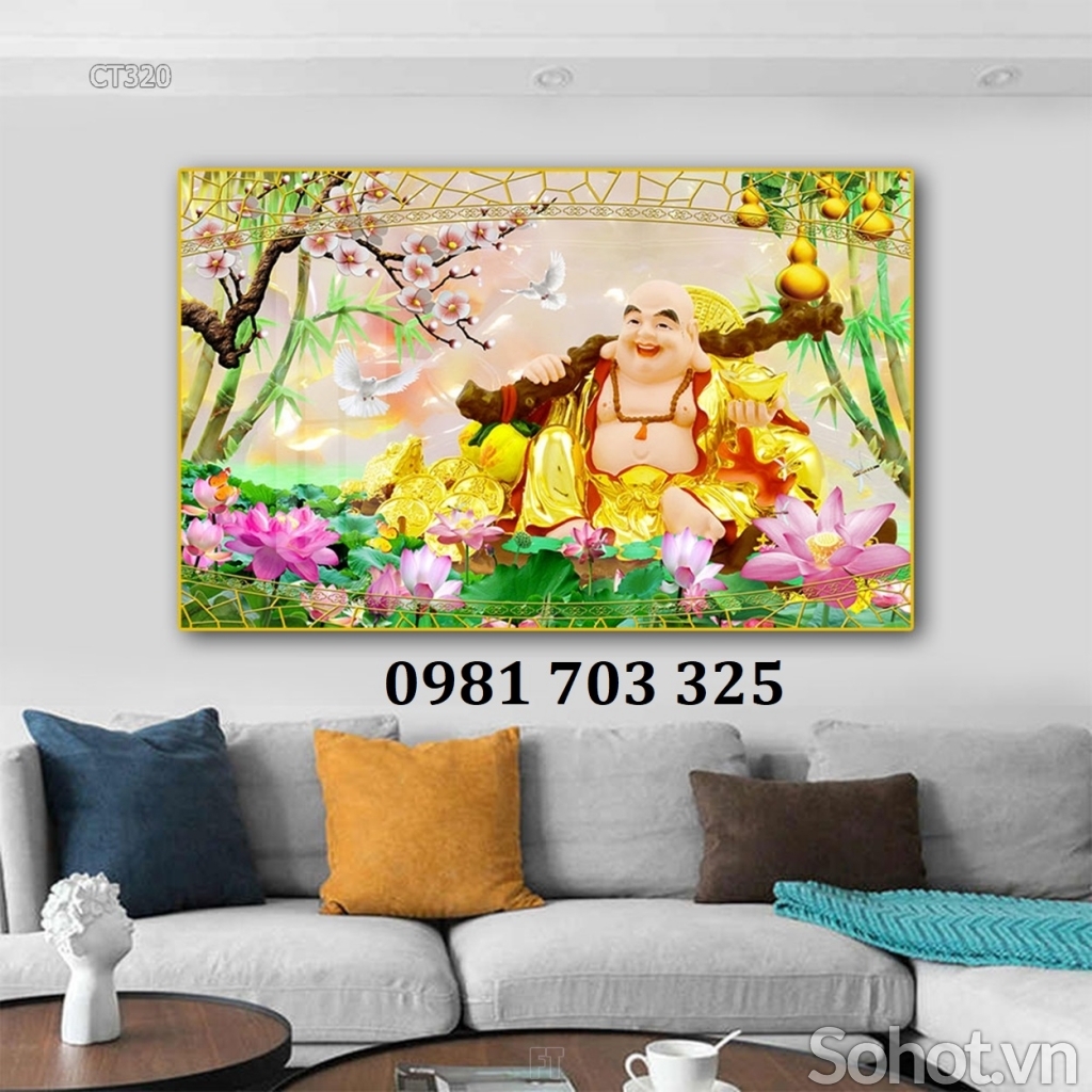 Tranh gạch phật di lặc đẹp
