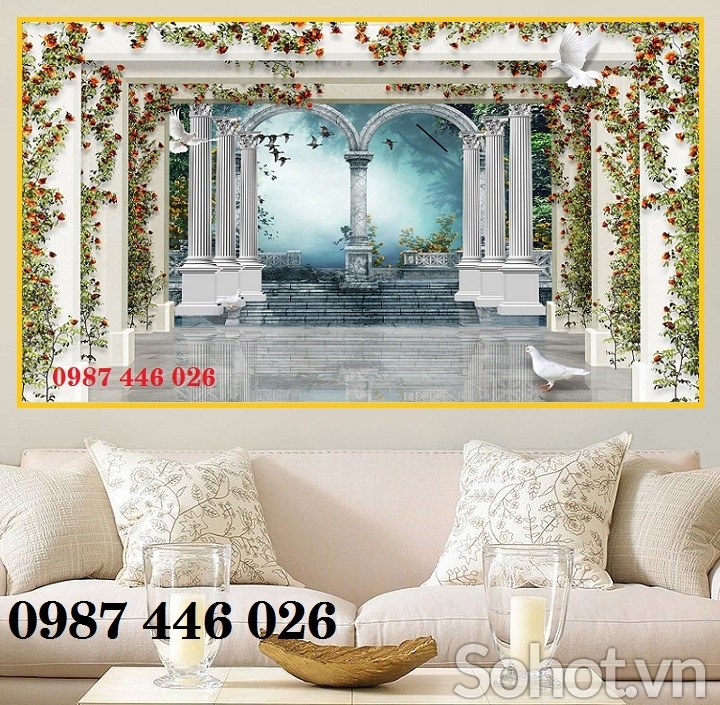 Tranh gạch cửa sổ 3d HP9334