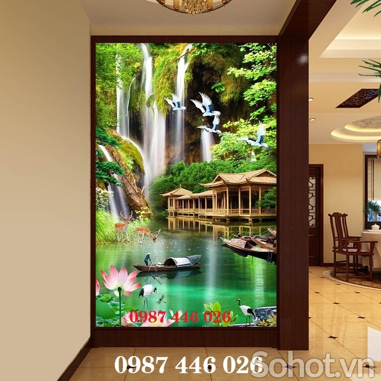 Gạch ốp tường tranh tranh trí 3d đẹp