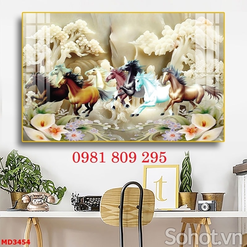 Tranh gạch ngựa 3d  , tranh 3d cao cấp