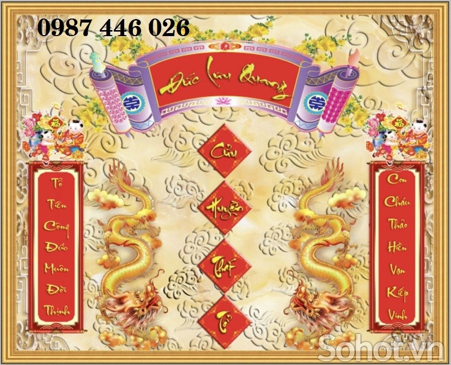 Tranh gạch men phòng thờ HP0822