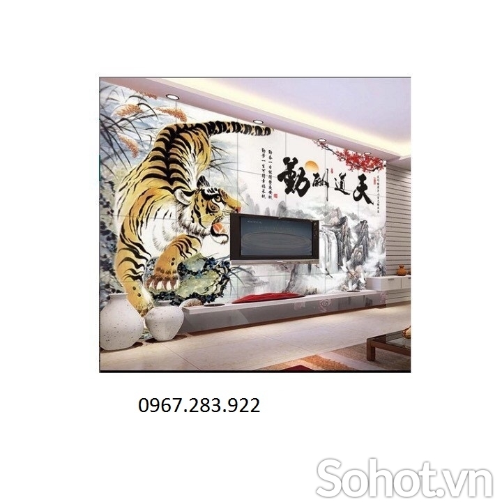 Tranh 3D- Tranh gạch hổ rừng