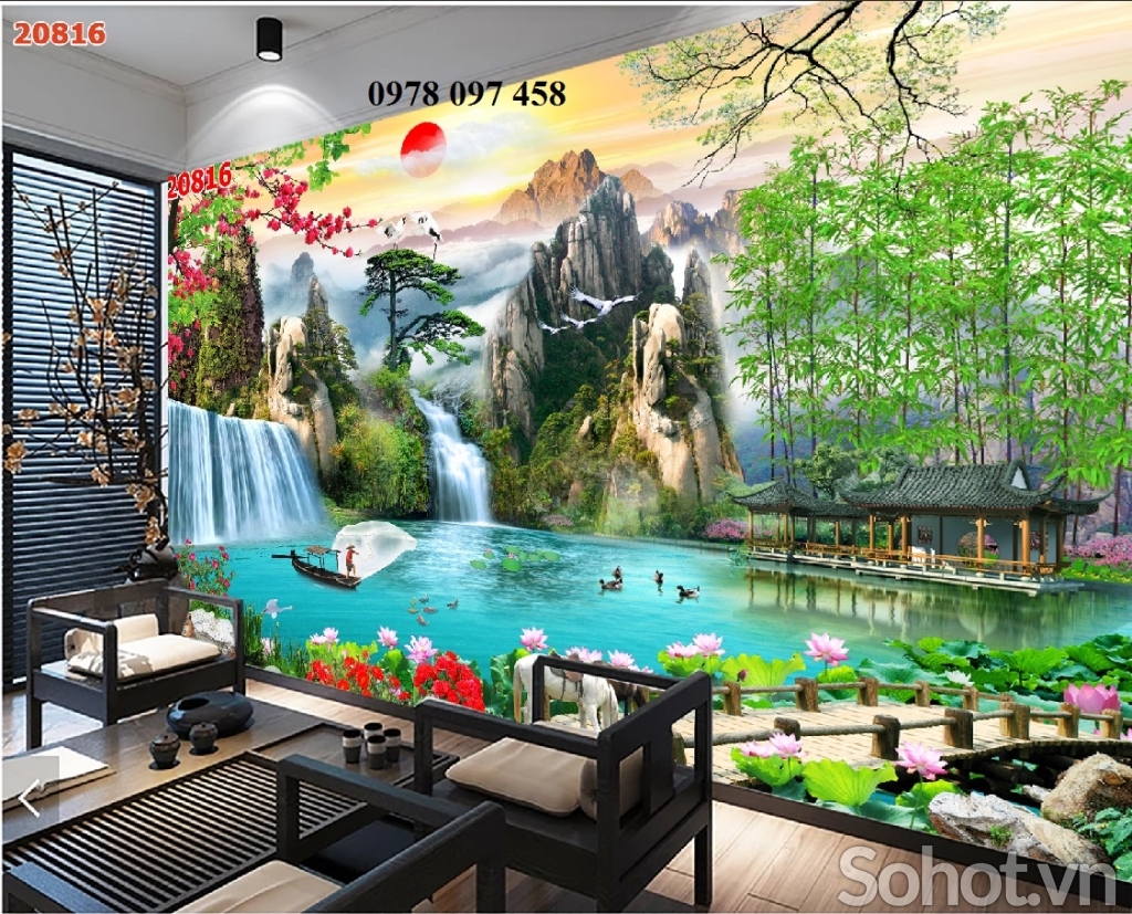 Trang trí phòng khách - tranh gạch men