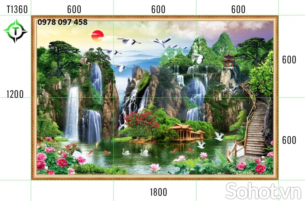 Tranh gạch men phong cảnh hữu tình