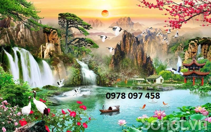 Tranh phòng khách - tranh gạch men