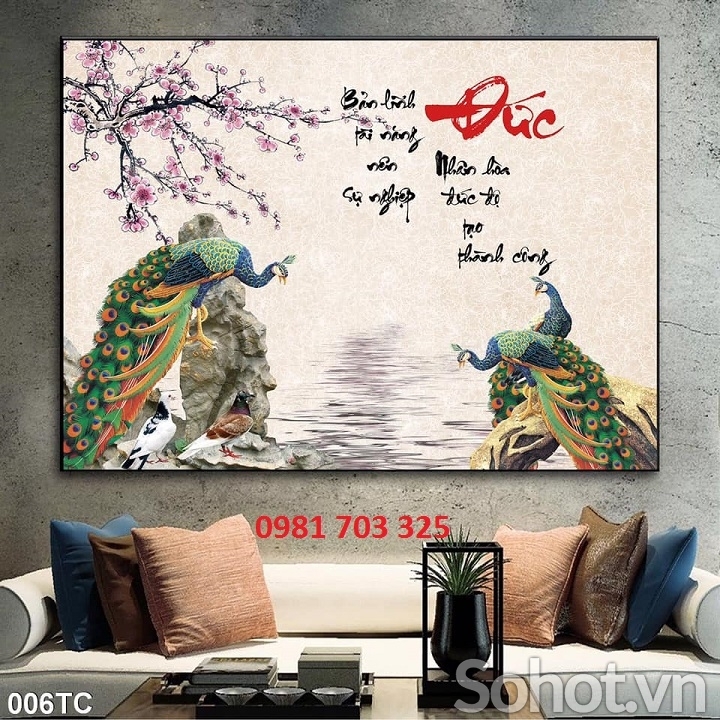 Tranh gạch trang trí phòng khách-tranh 3D