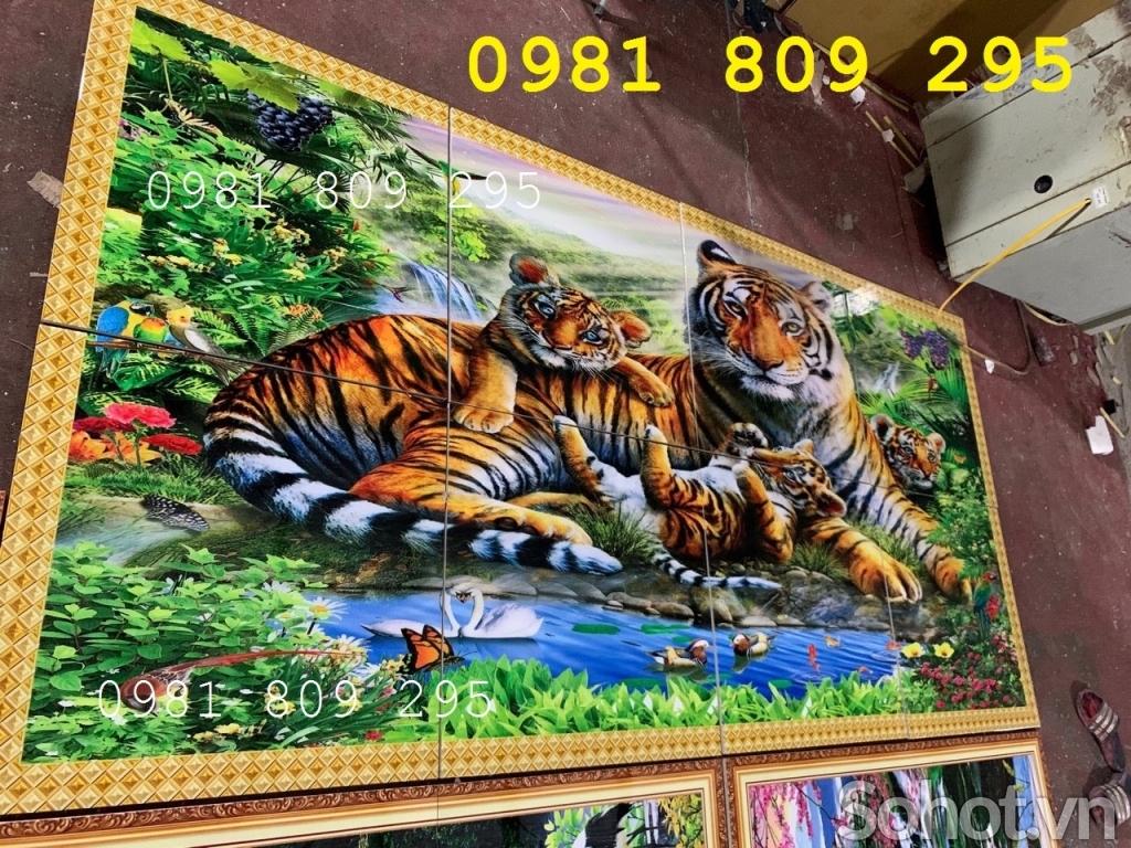 Tranh hổ - tranh gạch 3d con hổ