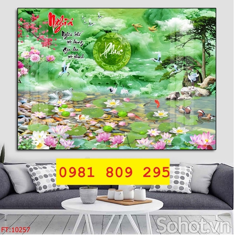 Gạch tranh 3d , tranh gạch phòng khách