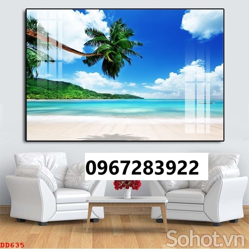 Gạch tranh 3d cảnh biển xanh