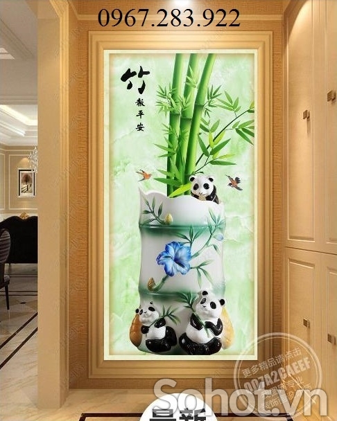 Tranh gạch trang trí- Tranh cây tre