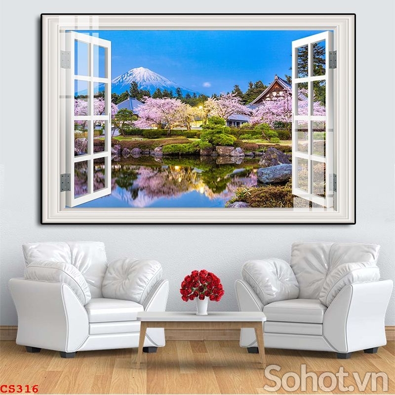 Gạch tranh cửa sổ ốp tường