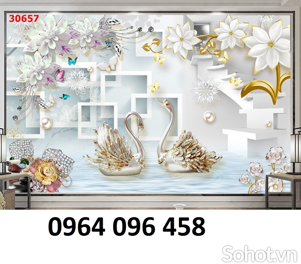 Tranh gạch 3d trang trí phòng khách - CXV43