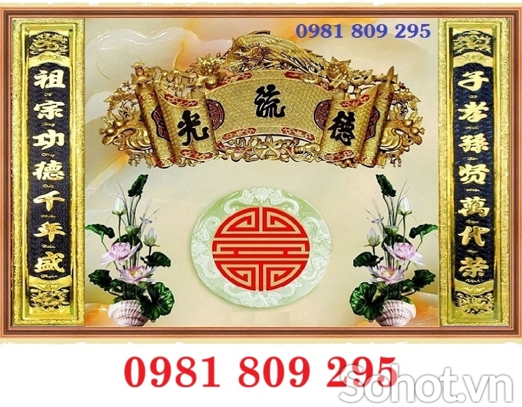 Tranh cao cấp phòng thờ đẹp , gạch tranh